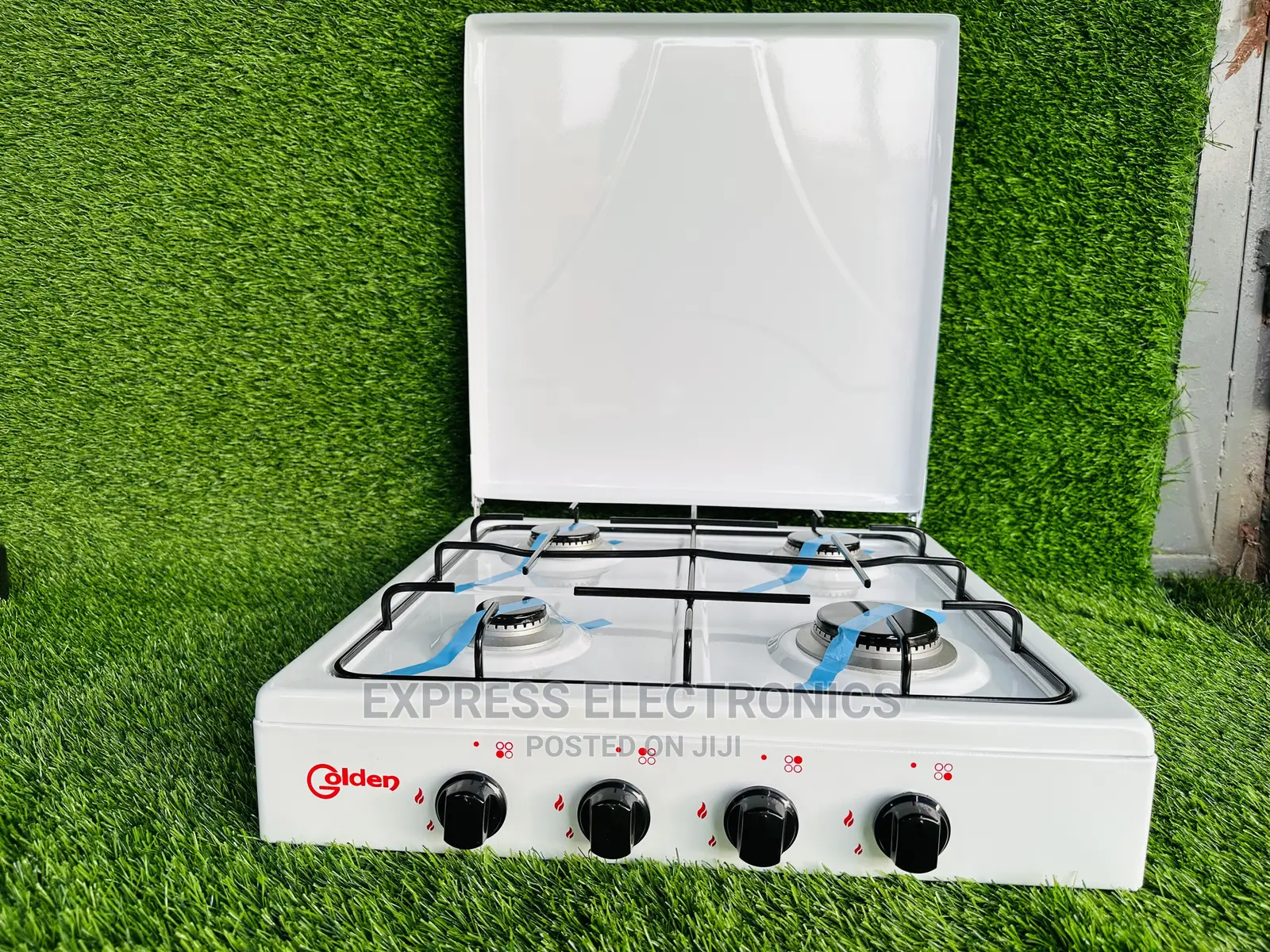 Gork Tabletop 4BURNER White Stove Cooker Volcano