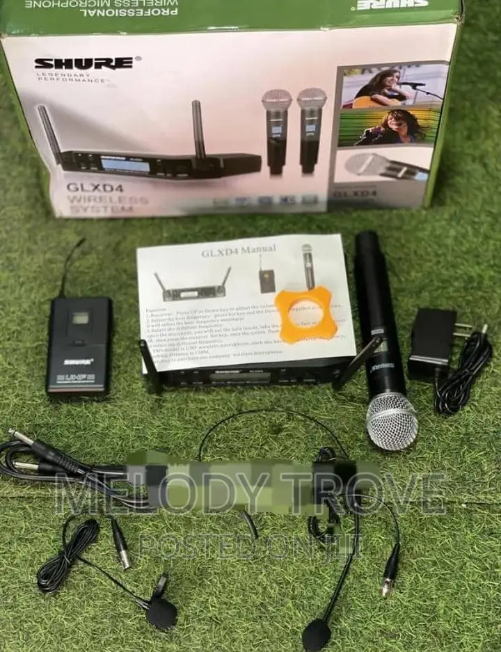 Shure Glxd4 3 in 1(Lapel, Handheld, Head) Microphone