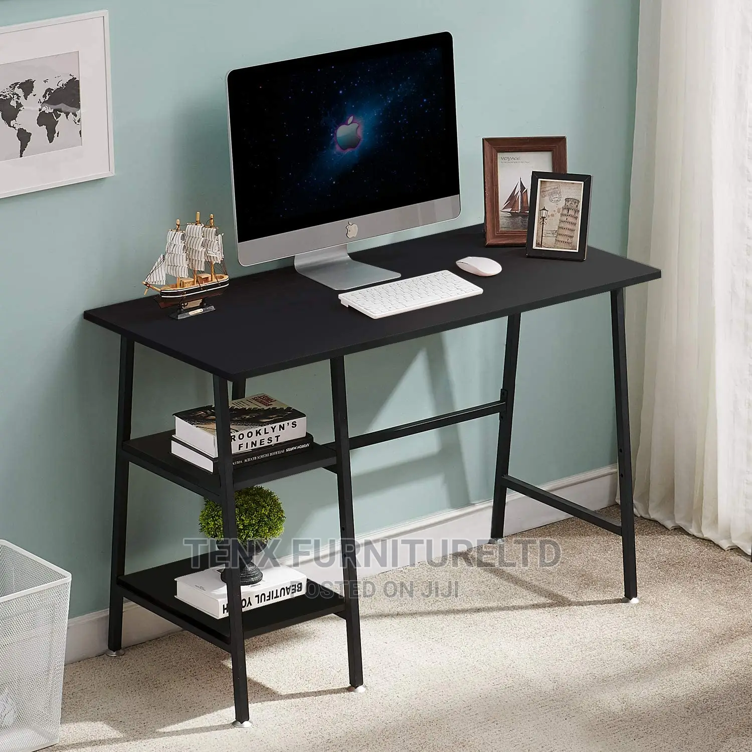 Computer Desk (With )Left /Right Shelfs