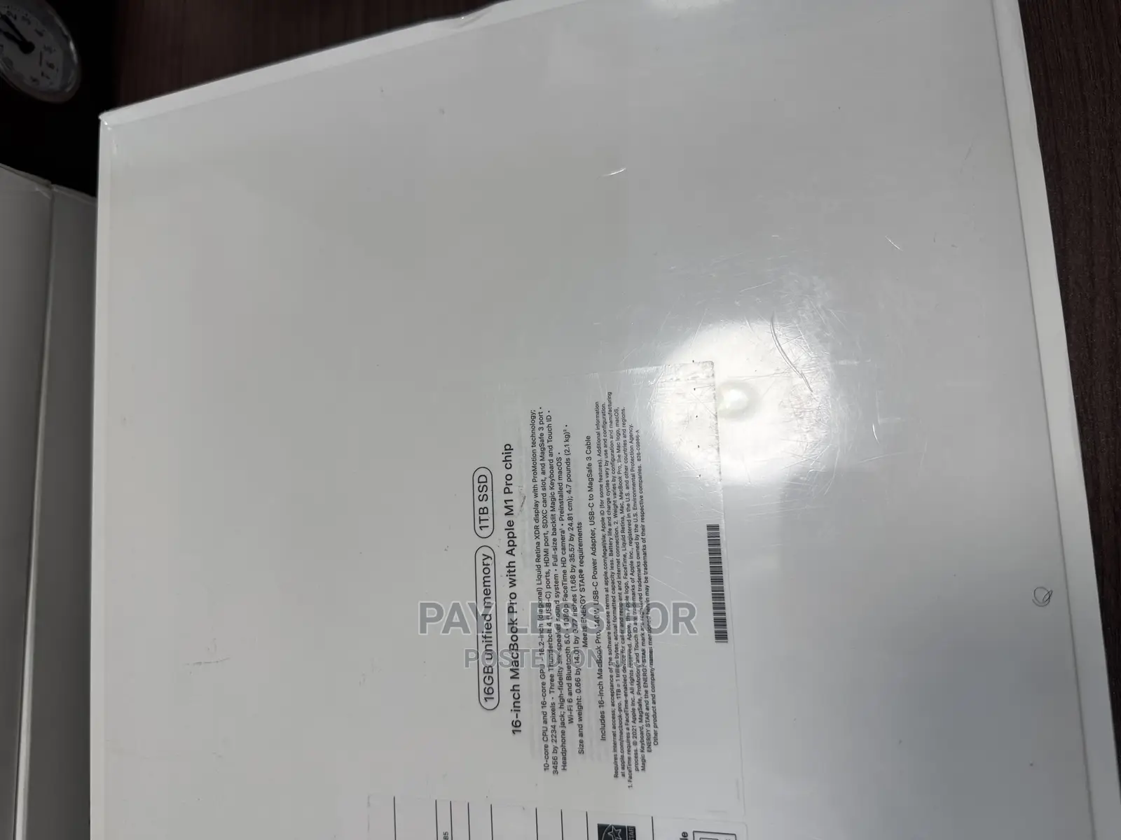 New Laptop Apple MacBook Pro 2021 M1 16GB Apple M1 Pro SSD 1T