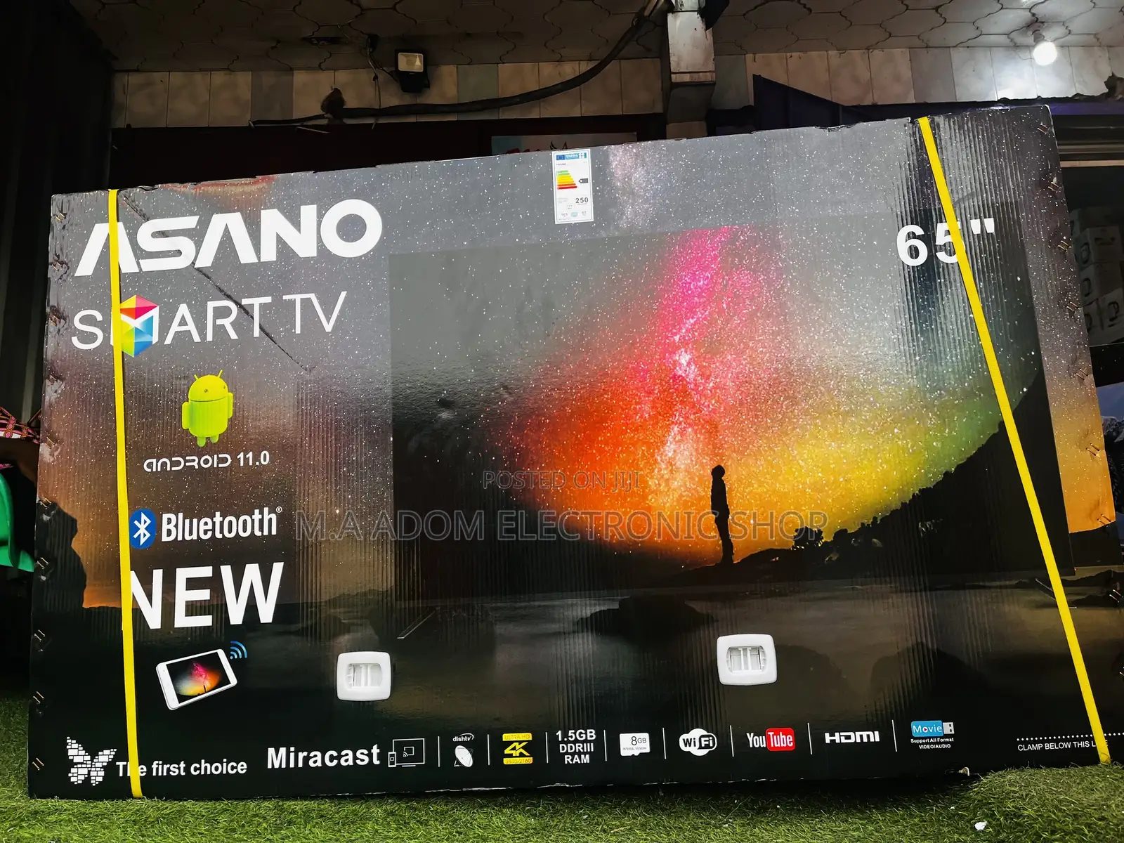 New in Box Asano 65” UHD Smart Led Tv