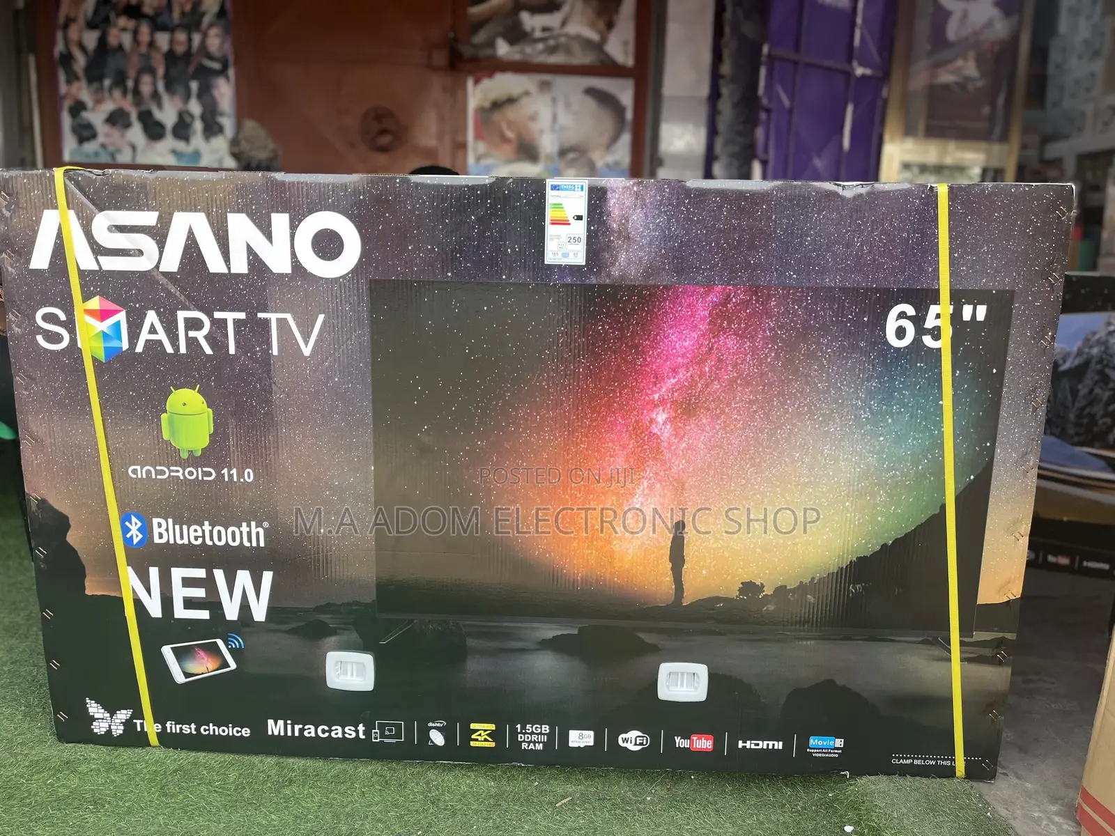 New in Box Asano 65” UHD Smart Led Tv