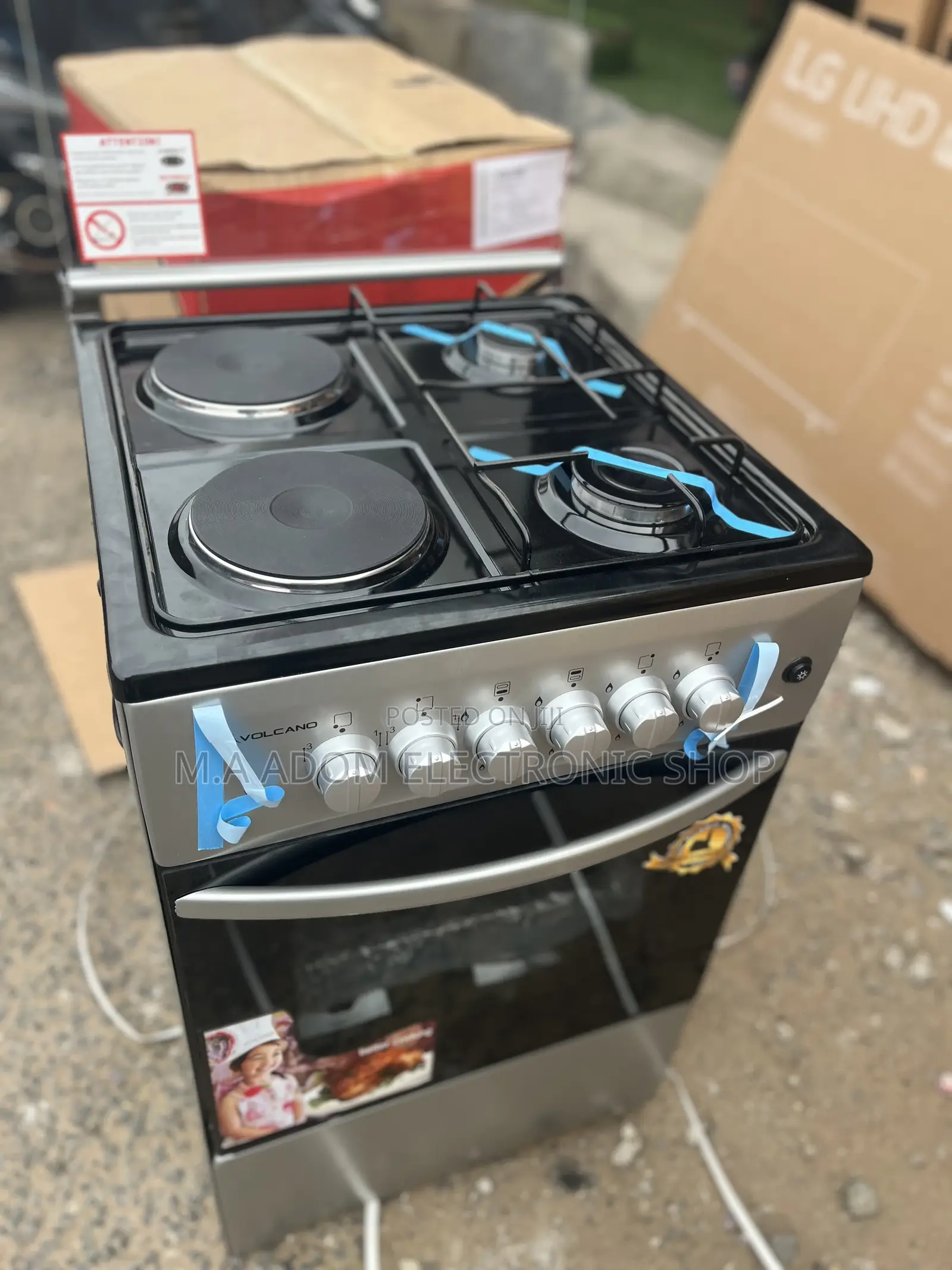 Gas Electric Burner With Oven Grill (Volcano)