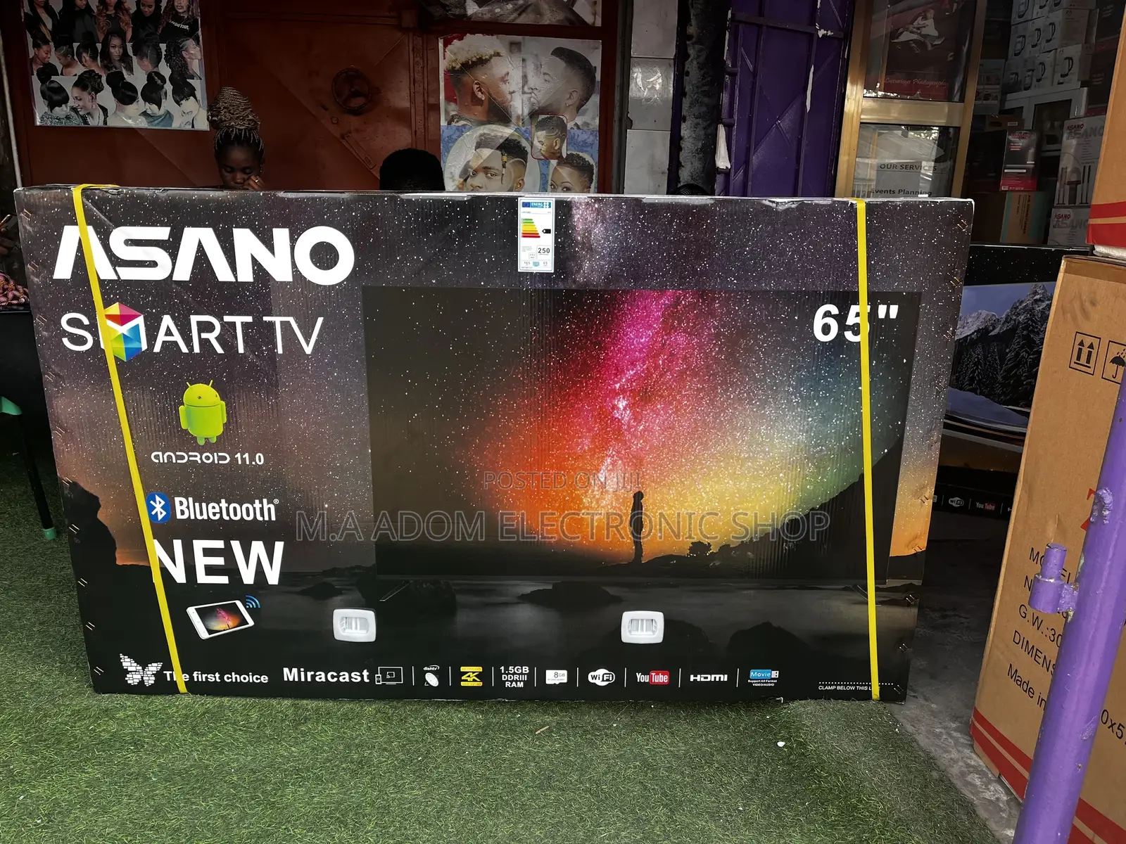 Asano 65” UHD Smart Android 11.1 Led Tv Framless