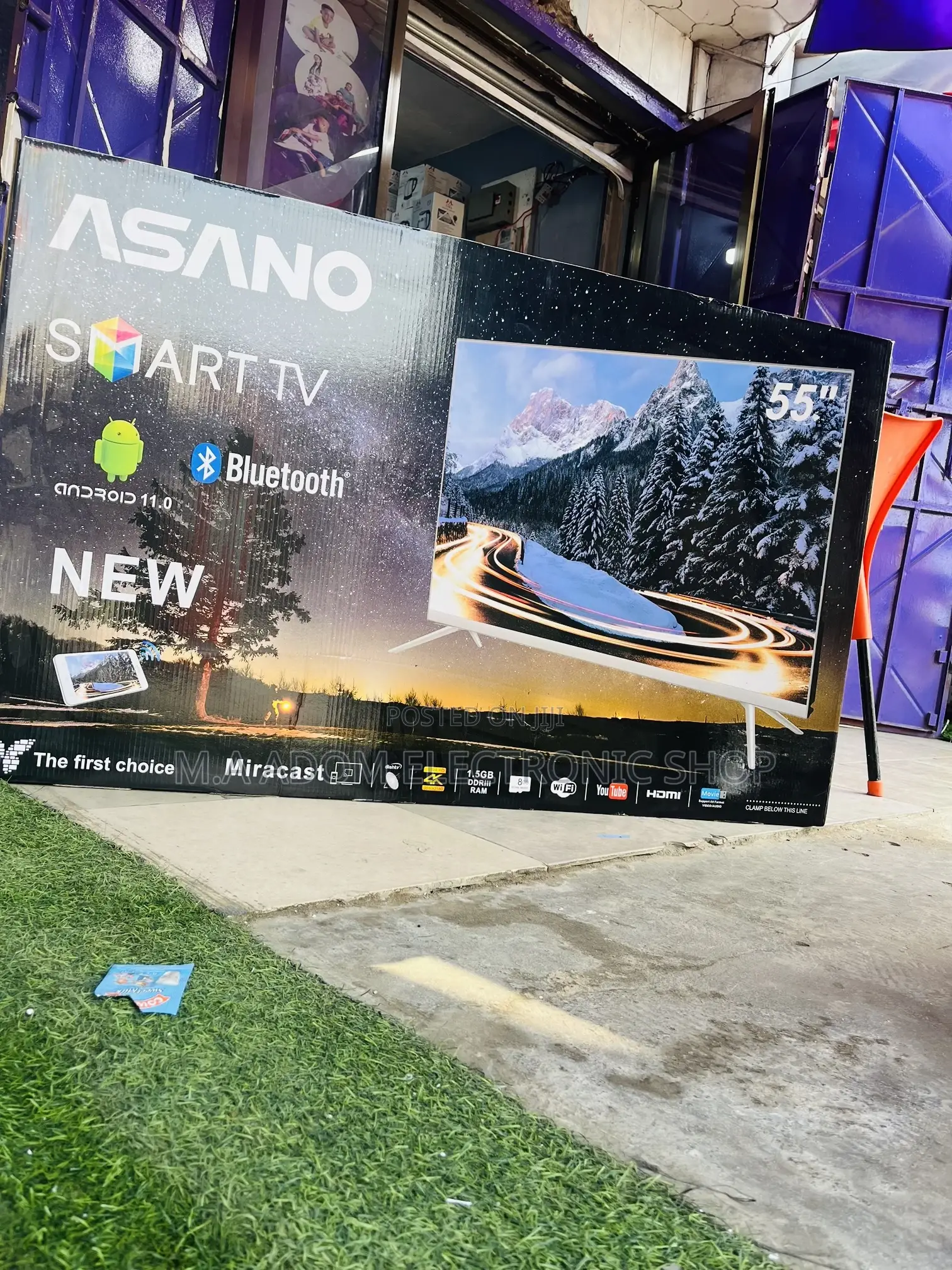 Asano 55” Wifi Smart Android Frameless Led Tv