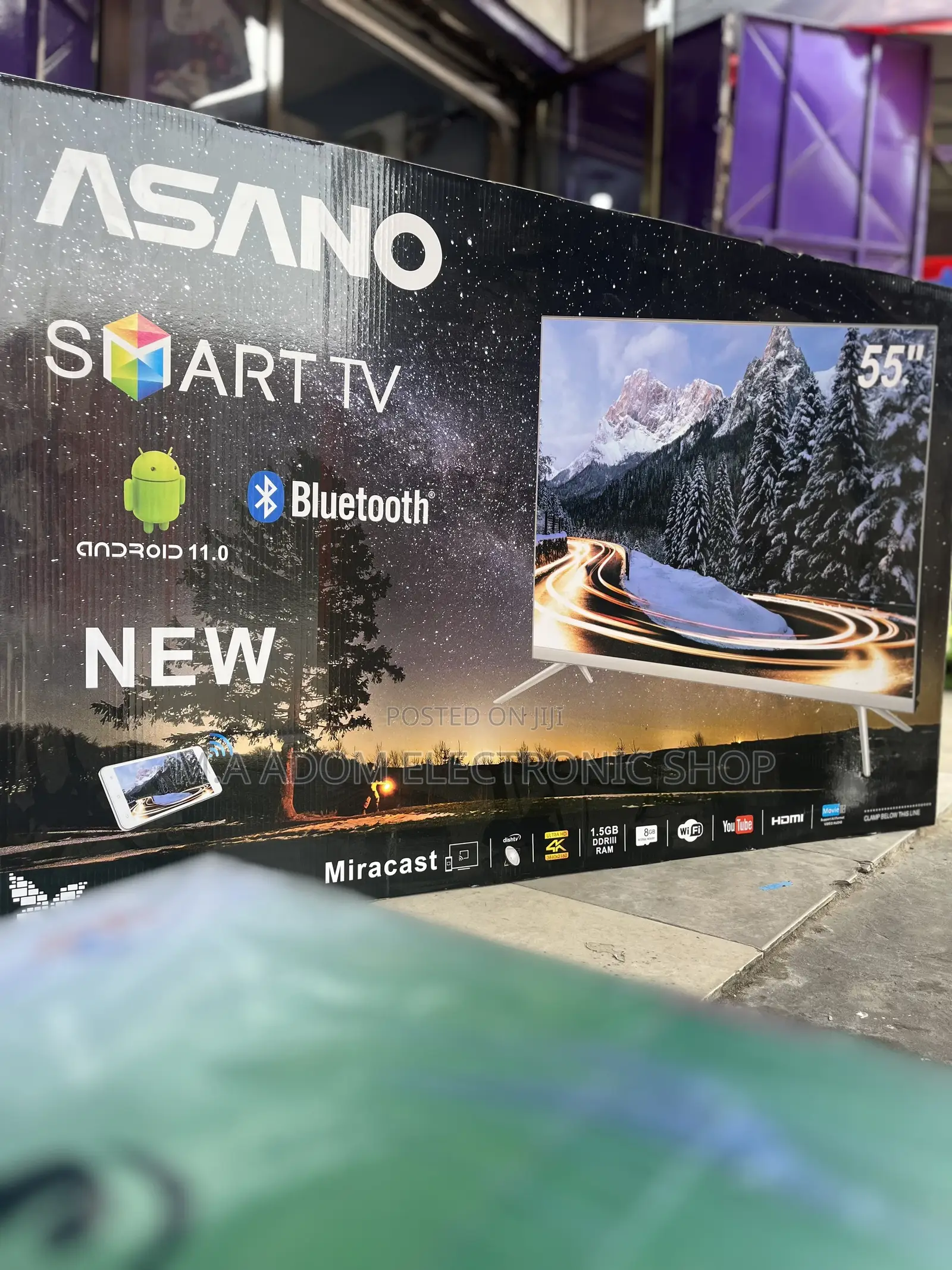 Asano 55” UHD Android Frameless Netflix Youtube Tv