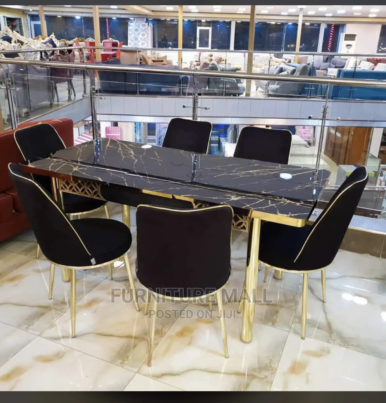 Golden Dinning With 6 Chairs . Free Delivery