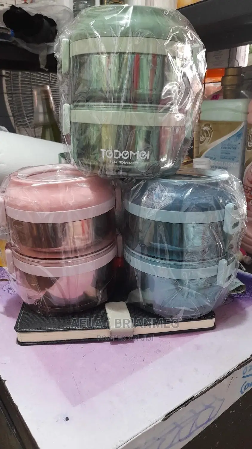 Double Tedemei Insulated Thermal Lunch Box 2in1