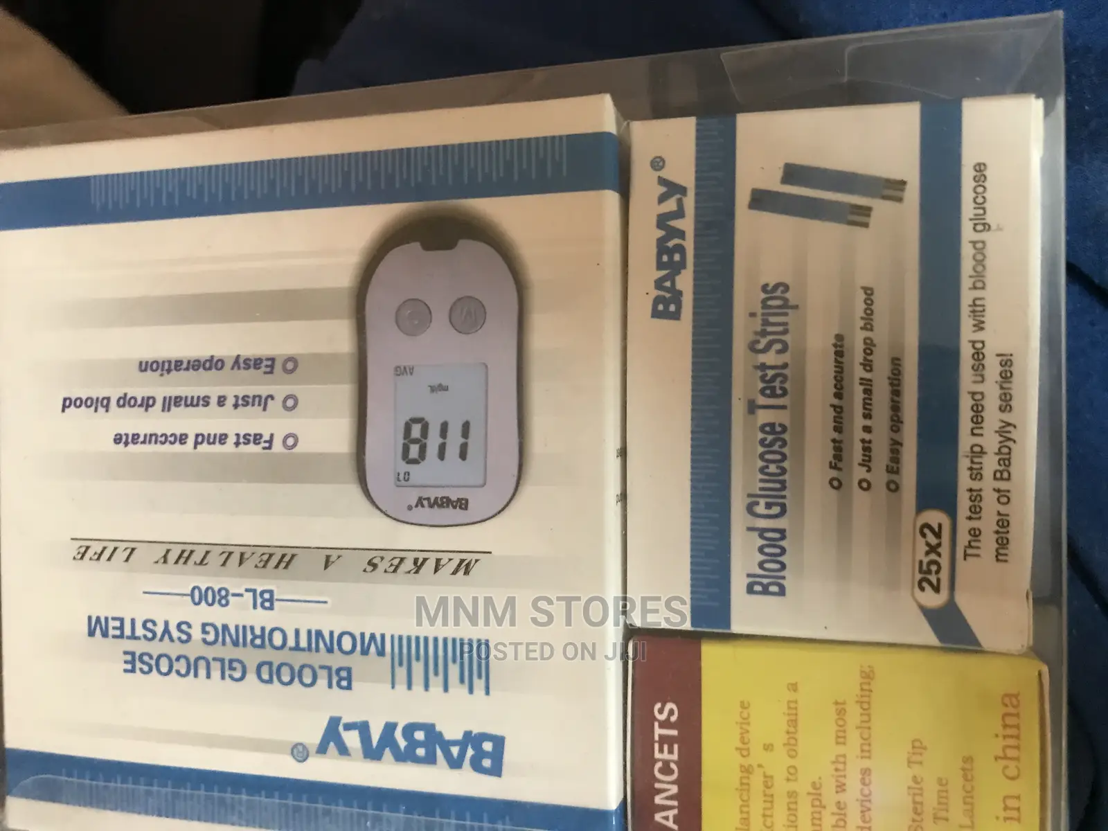 Blood Glucose Meter With Strips and Lancet