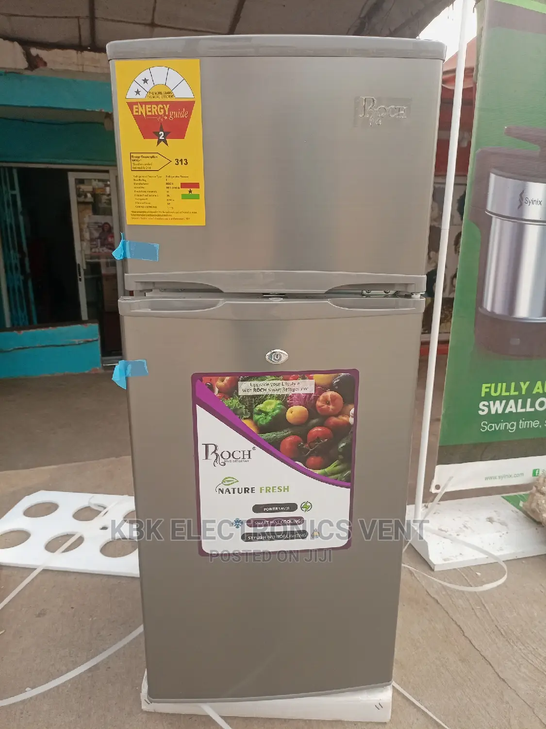 Roch 120ltr Double Door Refrigerator