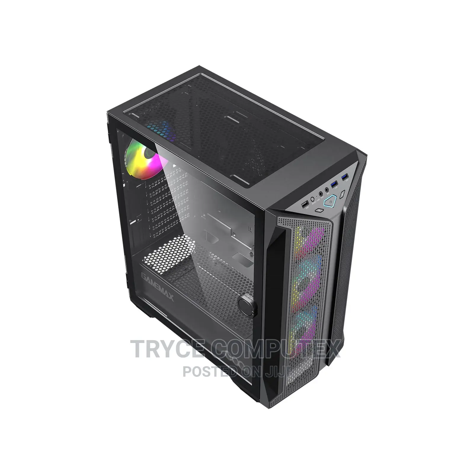 Gamemax Brufen Mid -Tower ATX ARGB PC Gaming Case, Tempered