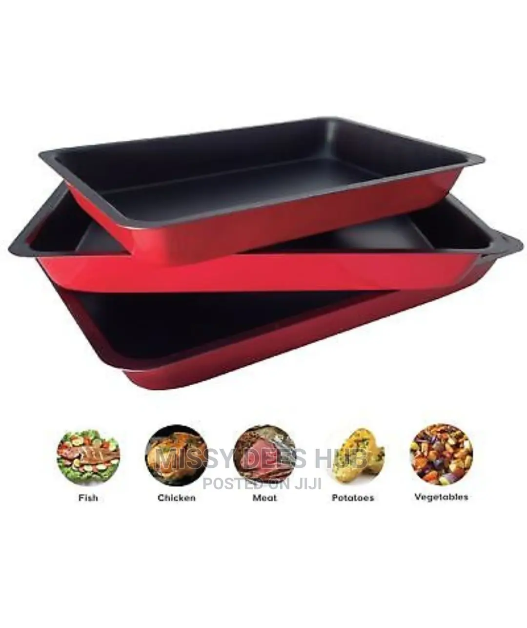 3pc Baking Roasting Tray Set