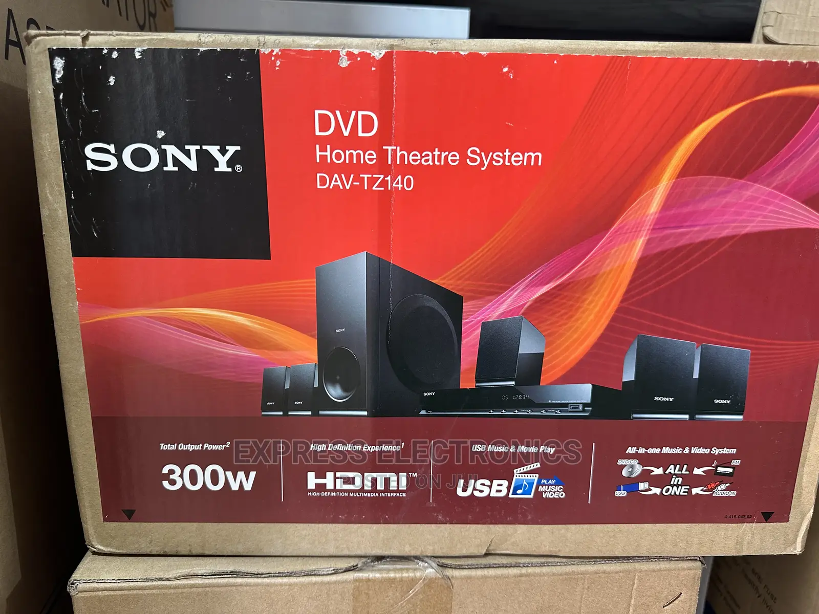 SONY DVD Home Theatre 300W 5.1ch Dav-Tz140 Water Resistant
