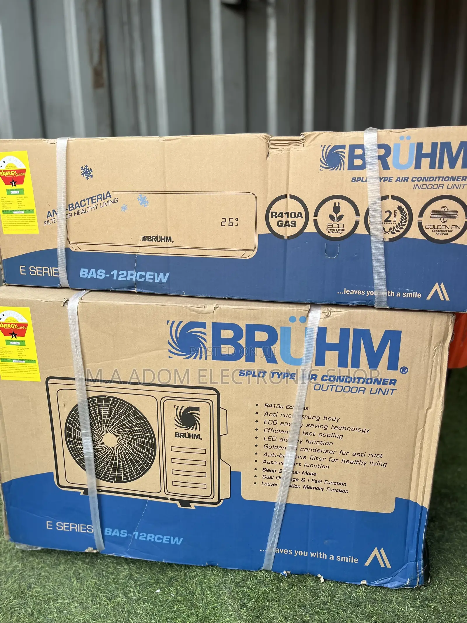 Eco Friendly Bruhm 1.5 Hp Split AC R410 Gas