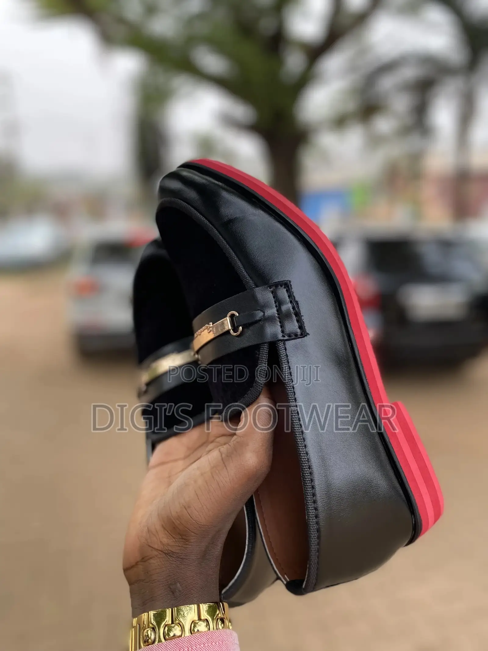 Red Undertoned Suede and Leather Shoe