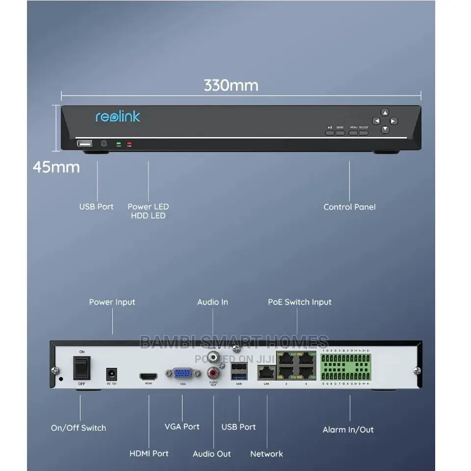 Reolink 36 Channel NVR for CCTV Security Camera System