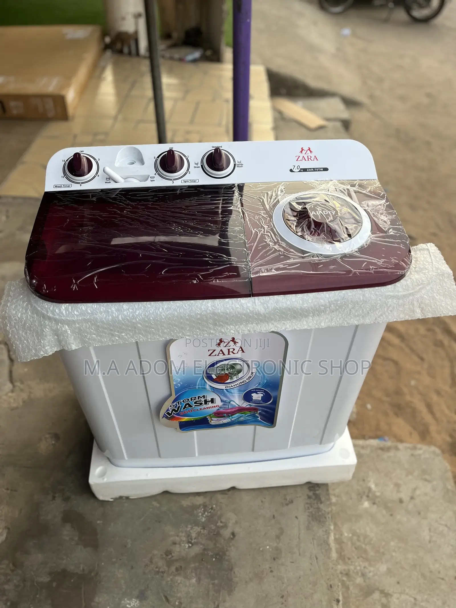 High Speed Spin Zara 7kg Semi Automatic Washing Machine