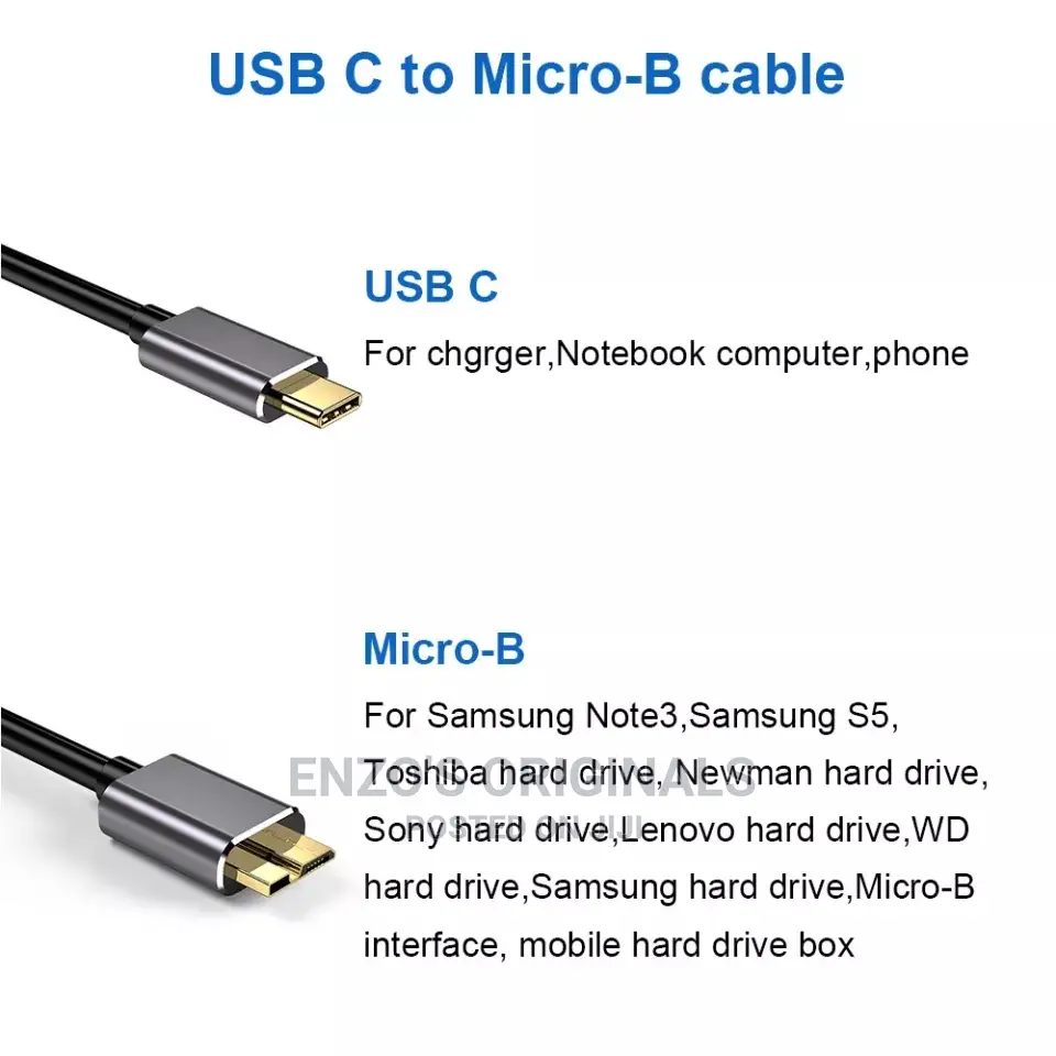 Type-C Usb-C to Usb 3.0 External HDD Hard Drive Cable