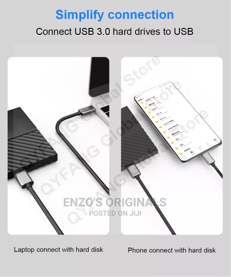 Type-C Usb-C to Usb 3.0 External HDD Hard Drive Cable