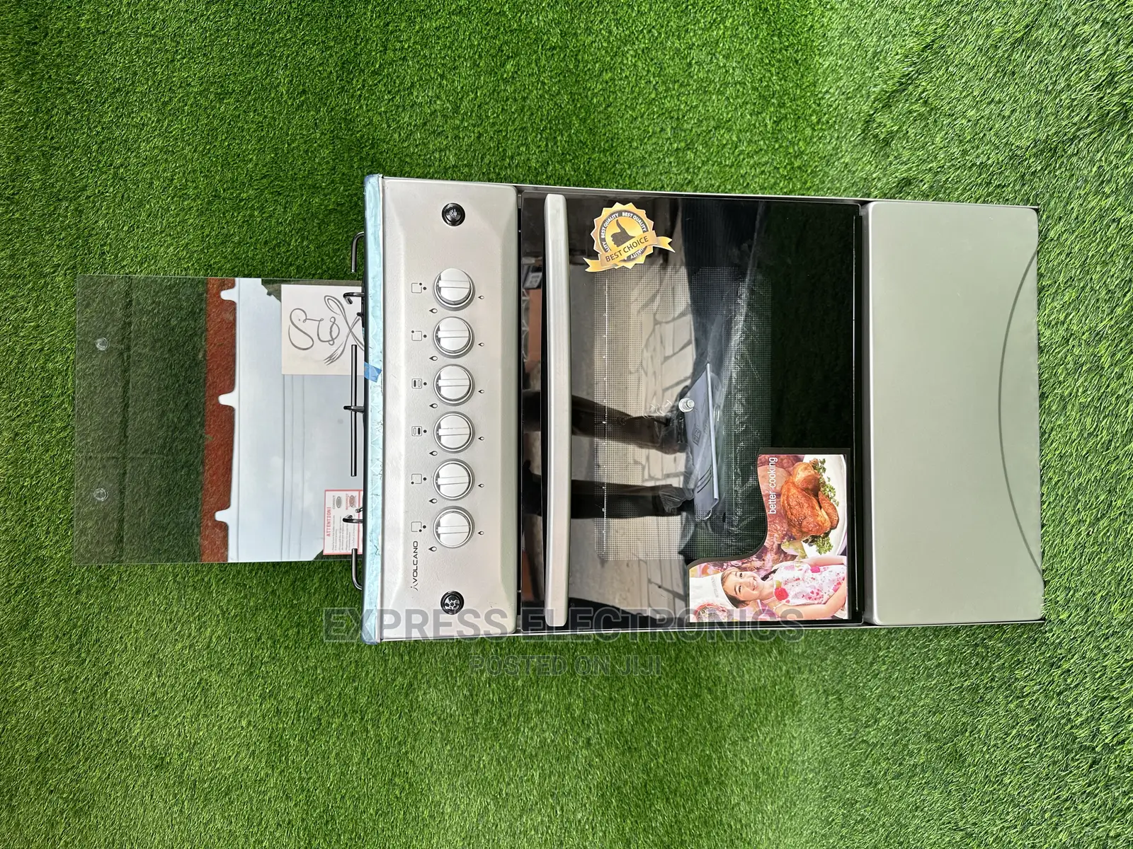 50-50 Inox Grey Auto Ignition Gas Cooker Stove Oven 4b