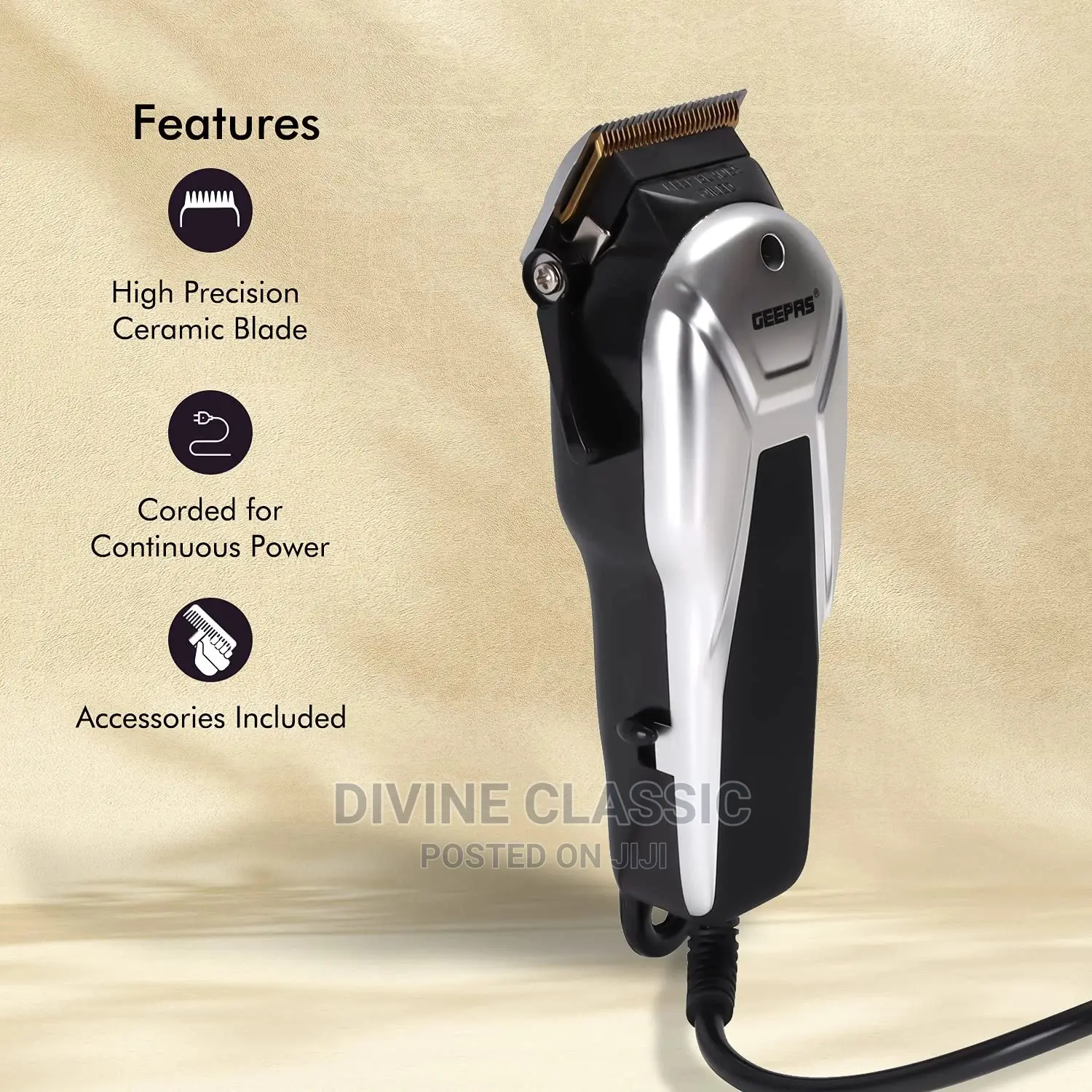 Geepas Professional Electric Hair Clipper