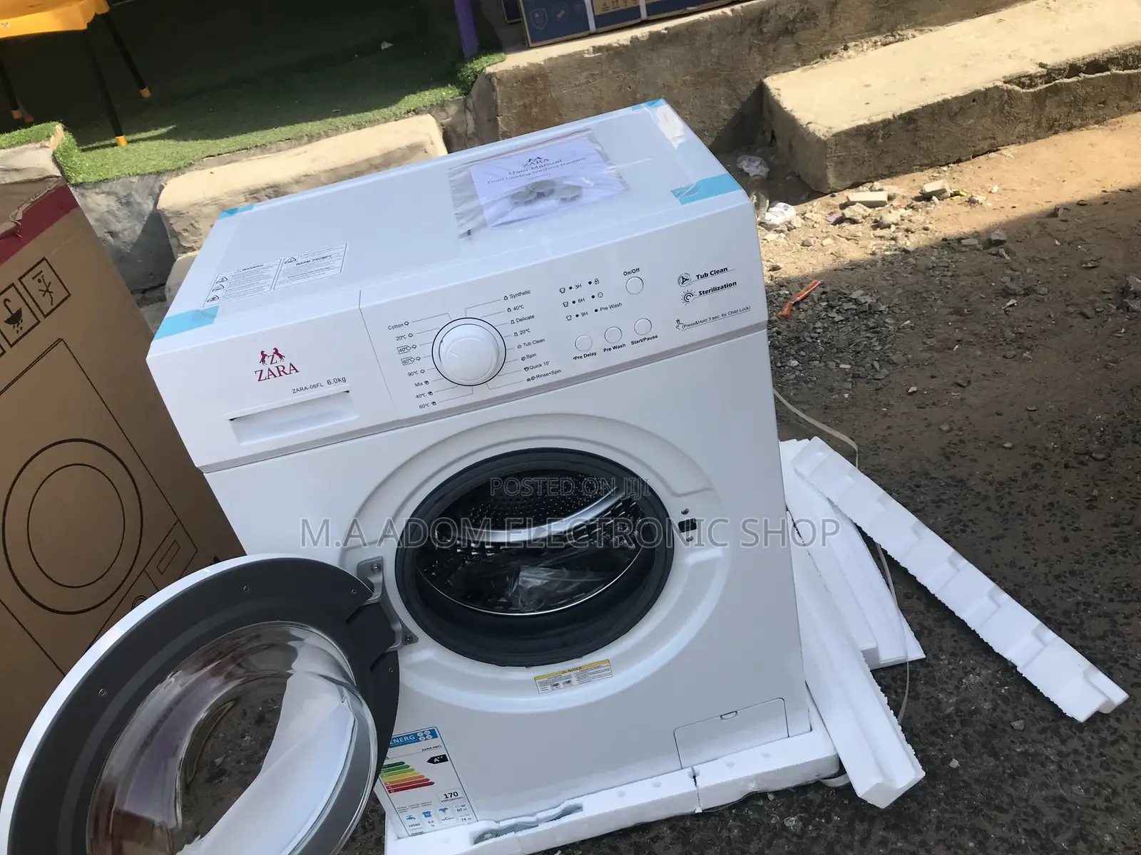 Durable Zara Washing Machine 6KG Full Automatic Front Load