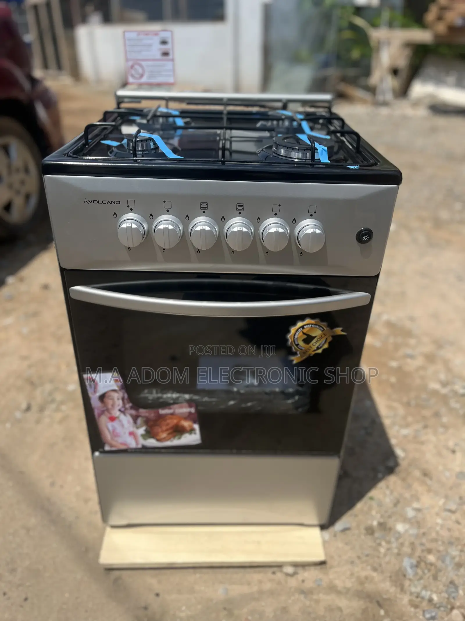 Volcano 4 Burner Gas Cooker With Double Grid