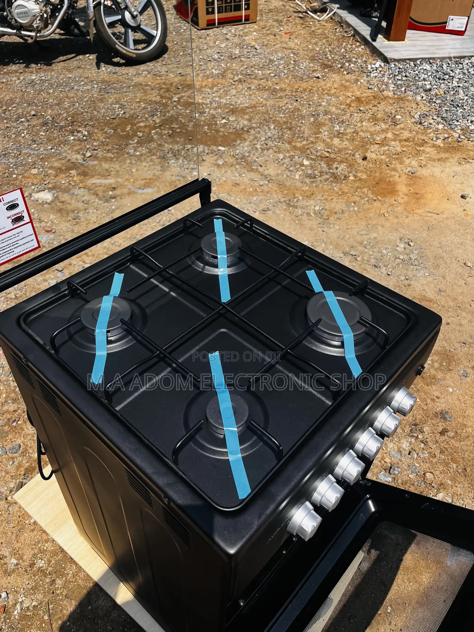Turkish Made Volcano Kitchen 4 Burner Gas Cooker With Oven