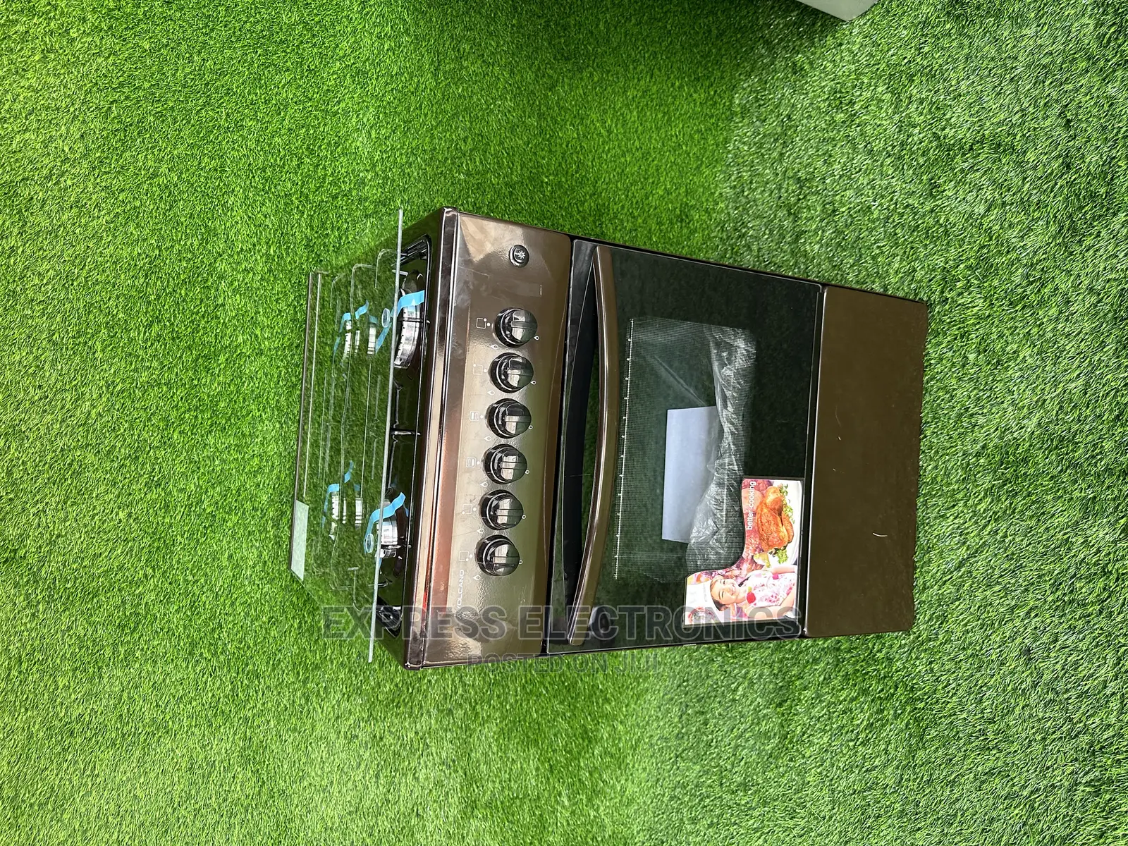 Inbuilt Lamp  Brown 4burner Stove Cooker Gas Grill