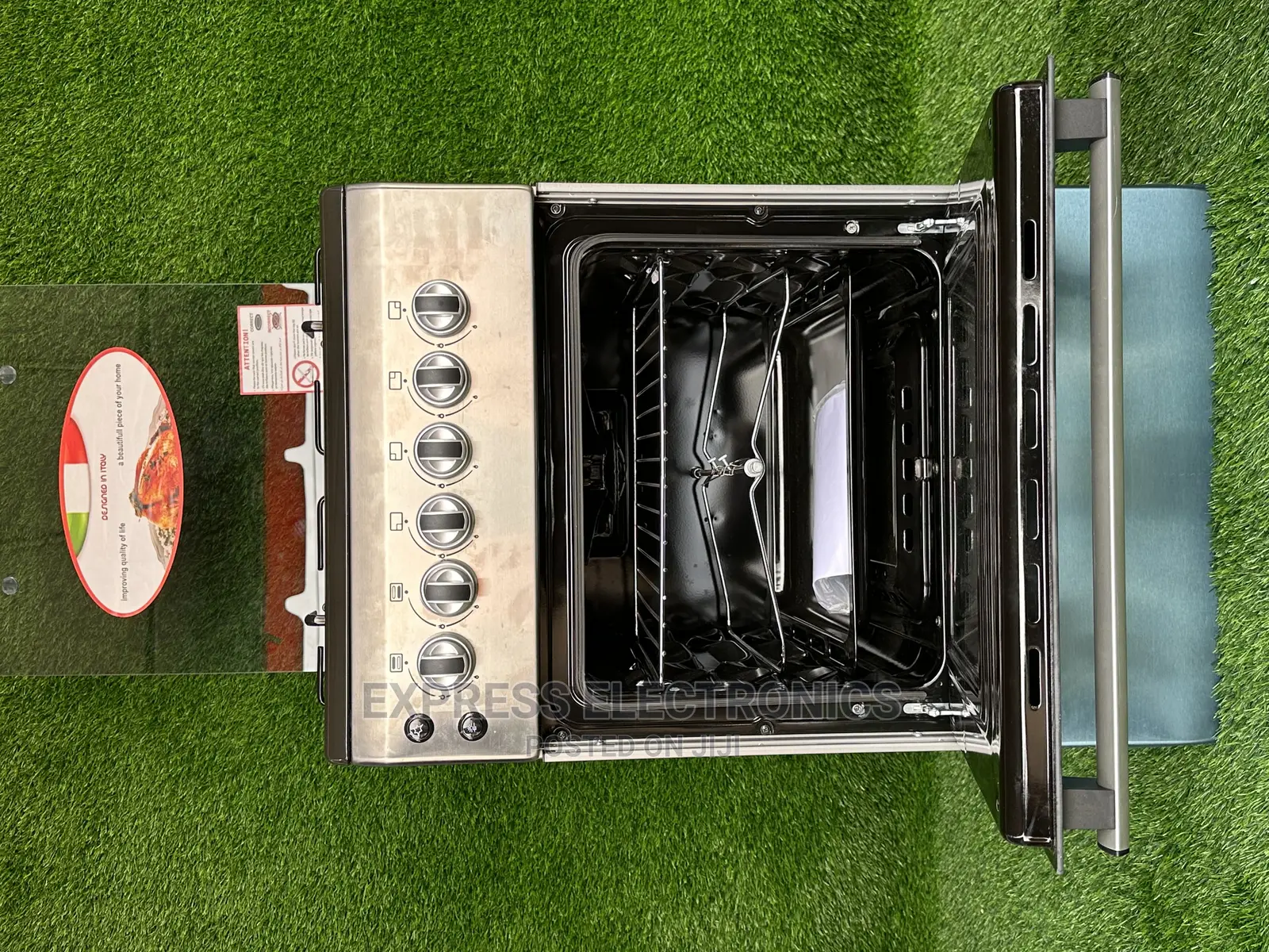 Kitchen Range New Line 60:60 4burner Ferre Grey Inox Oven