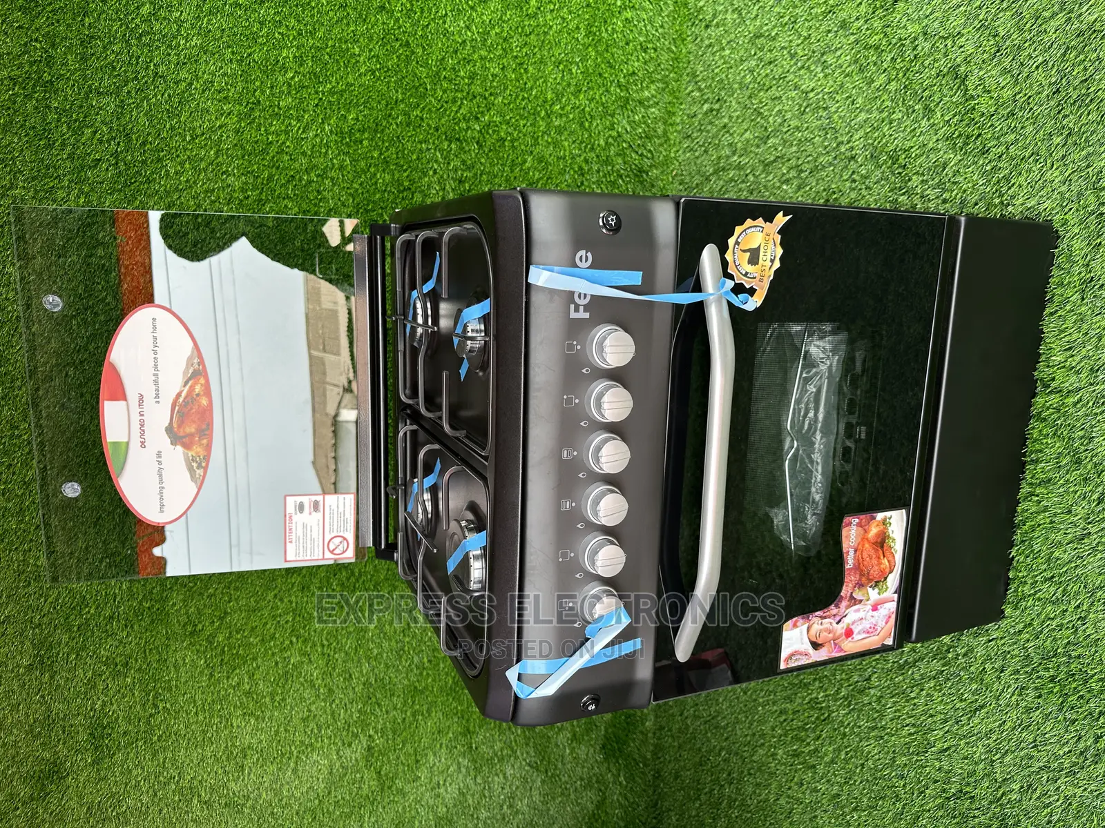 Kitchen Stove Rotisserie Grill Cooker Black Smart 4burner