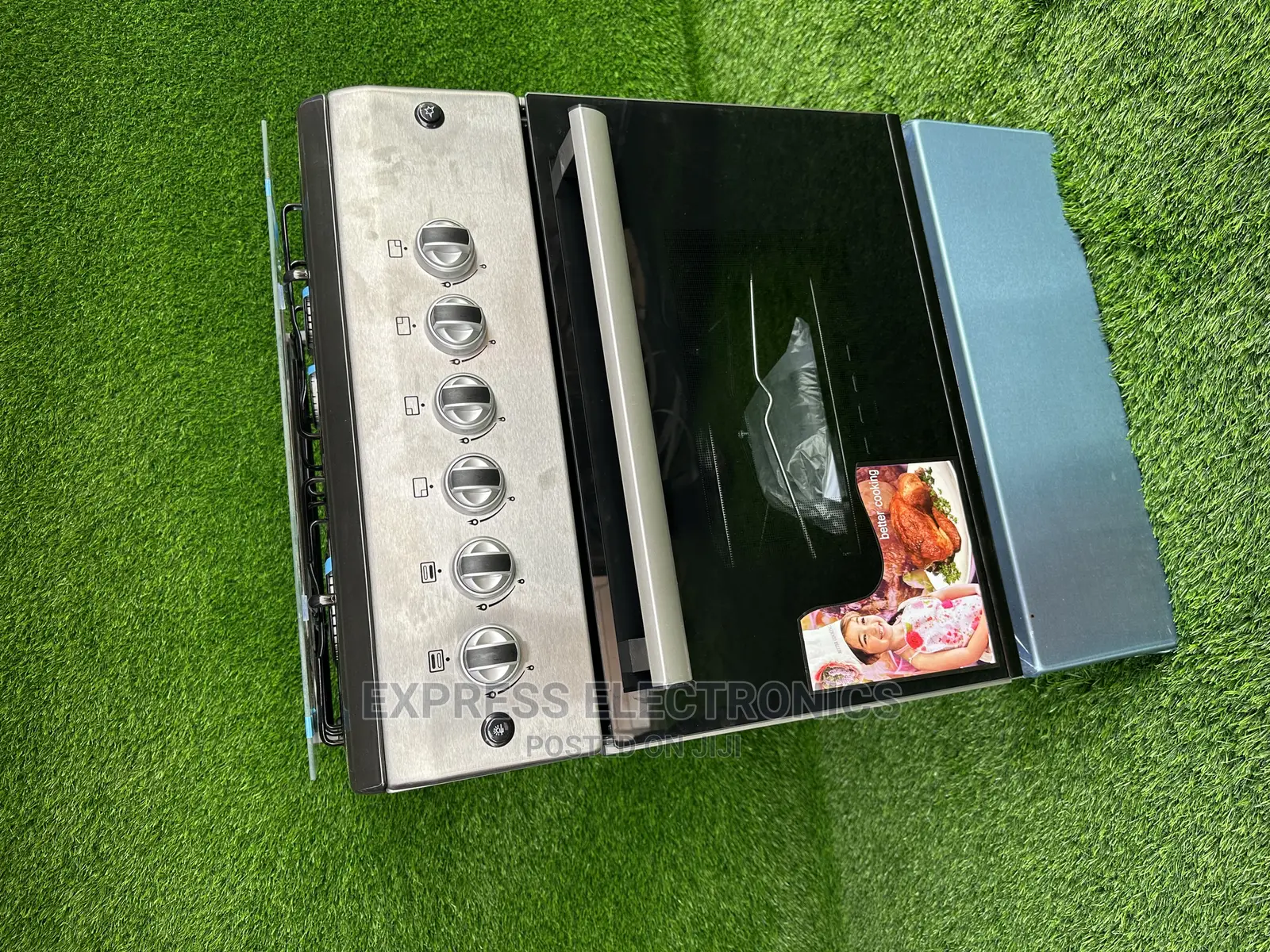 60/50 New Line Sliver Inox 4burner Gas Stove Cooker Oven