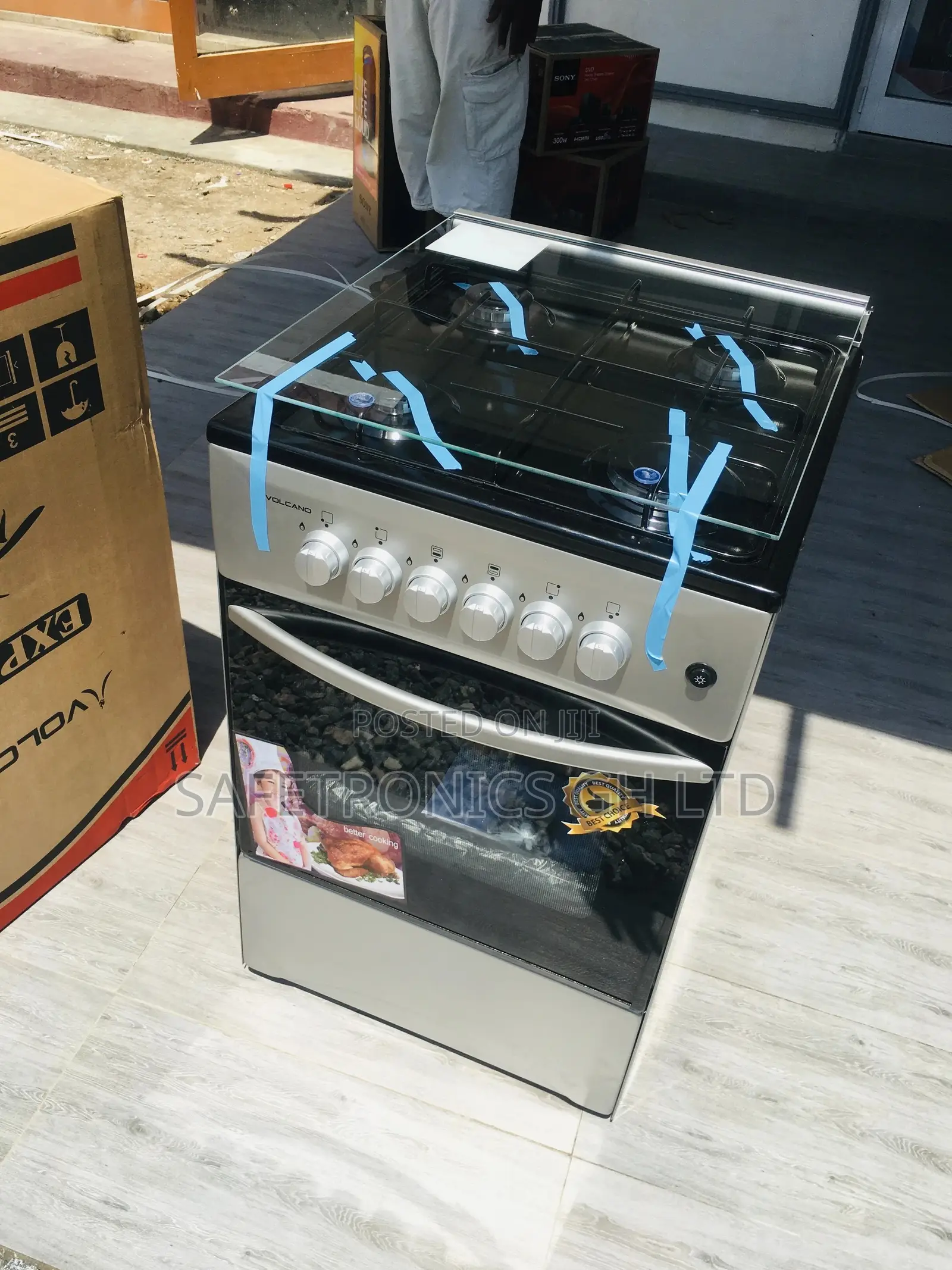 Chigo 4 Burner Gas Cooker 50×50 Oven and Grill