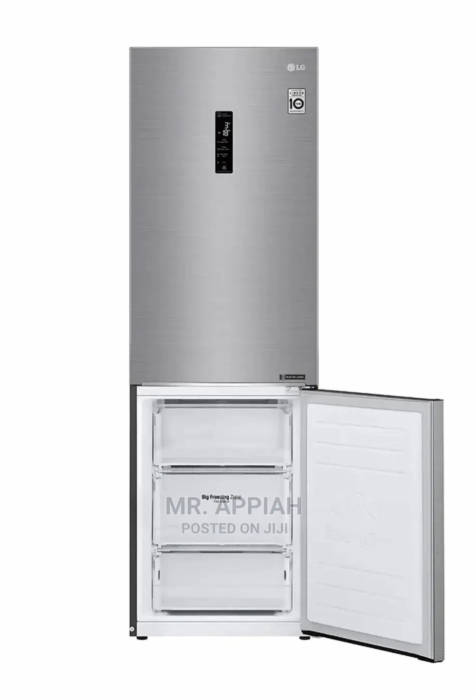 LG GC-B459NLHM Silver Bottom Freezer, Inverter Compressor
