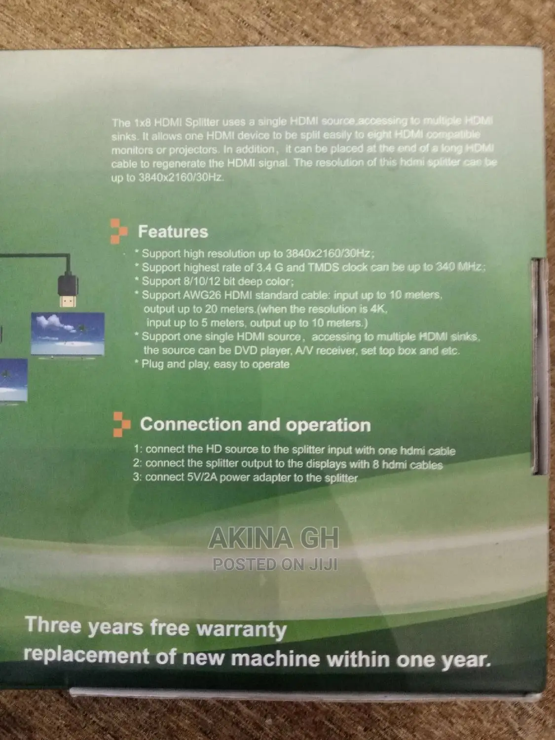 8 Way Hdmi Splitter 1x8 Splitter