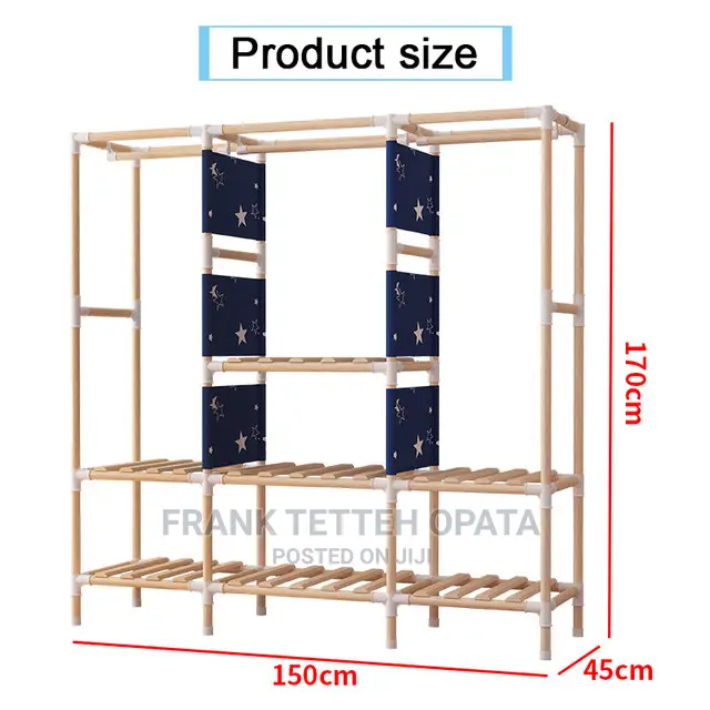 Wooden Fabric Wardrobe