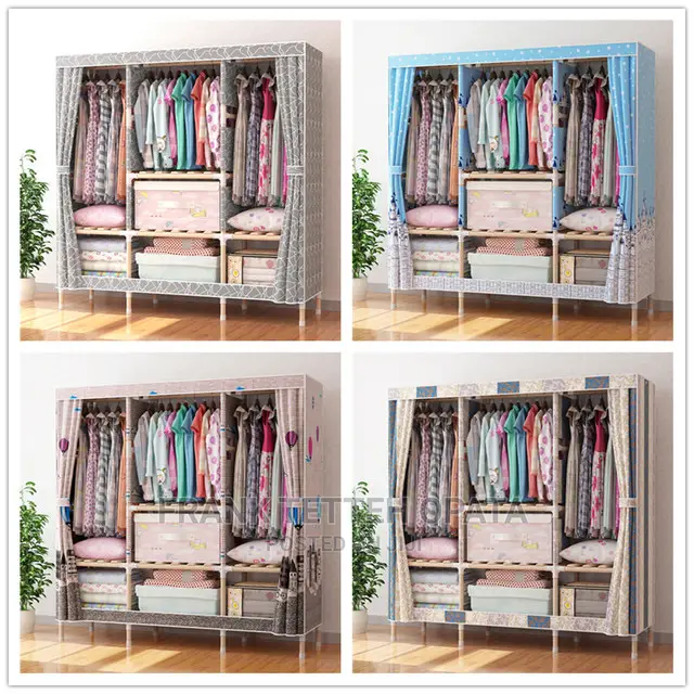 Wooden Fabric Wardrobe