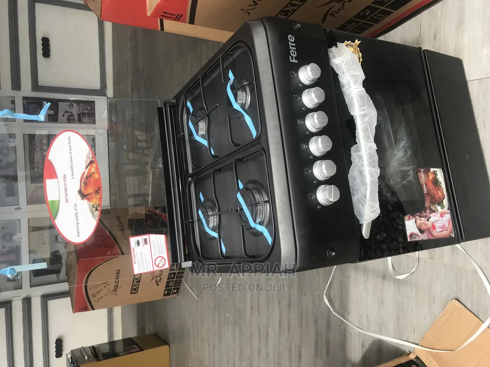 Super Brand New Classic Volcano 50x50 Gas Cooker Glass Lid