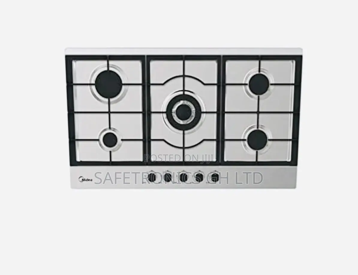 Midea Built-In Gas Hob 90g50me005-Sft , 5 Burner, 90 X 51 Cm