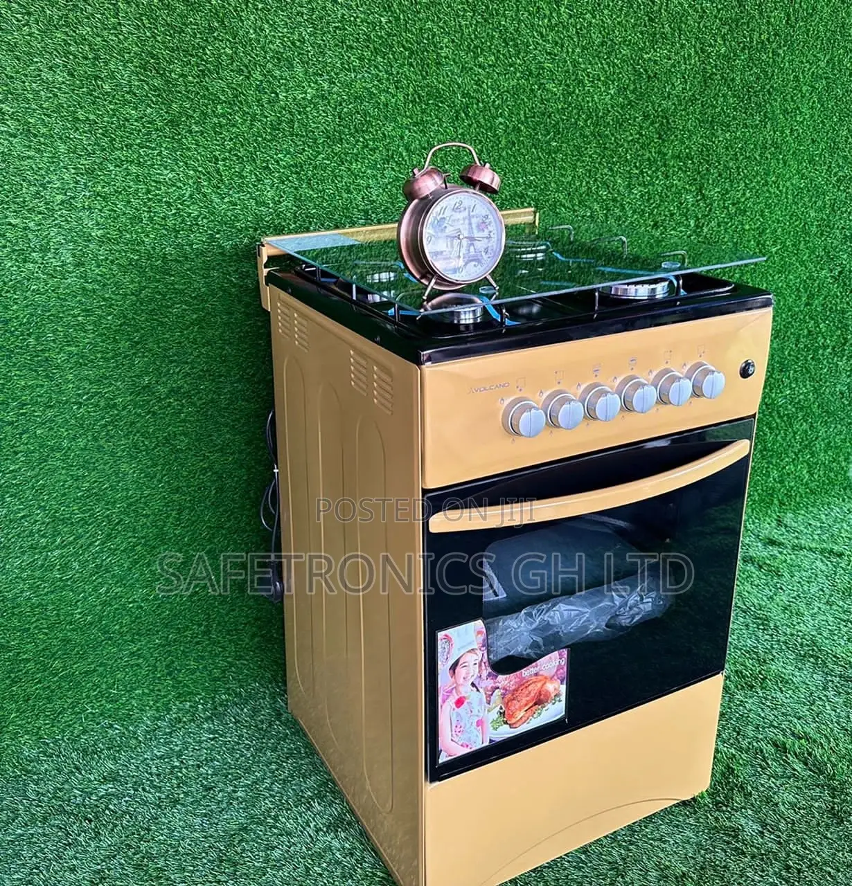 Brown Volcano 4 Gas Burner Oven With Grill