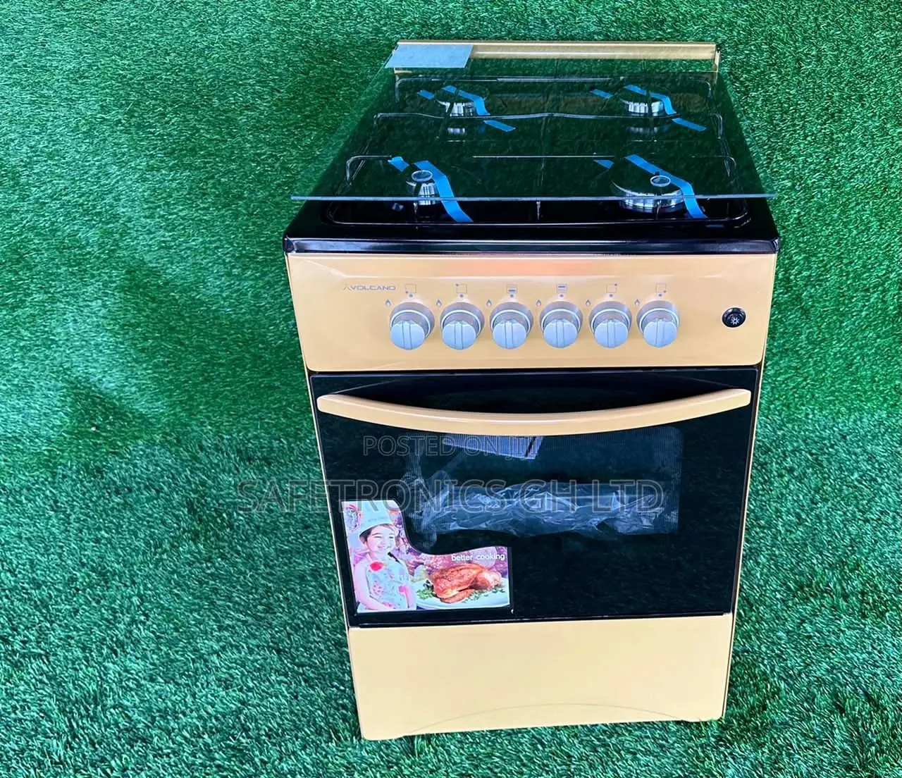 Volcano Brown 4 Burner Gas Oven With Grill