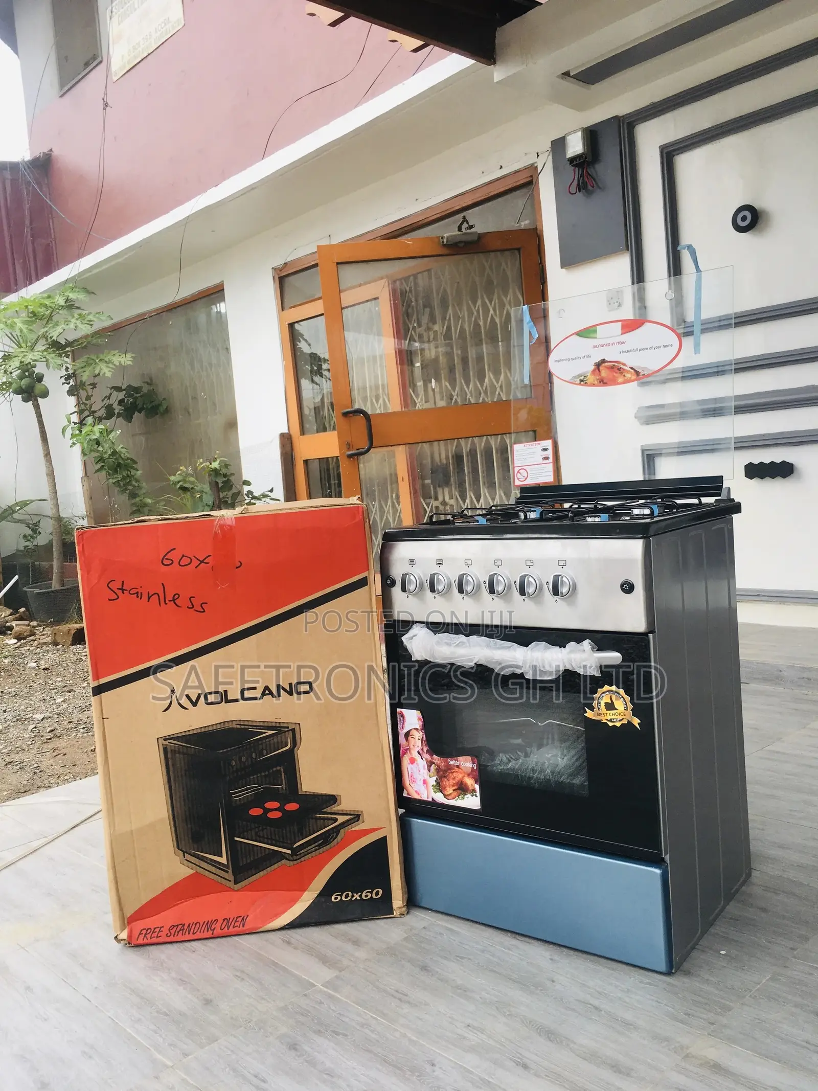 4 Gas Burner Oven With Grill Volcano Gray