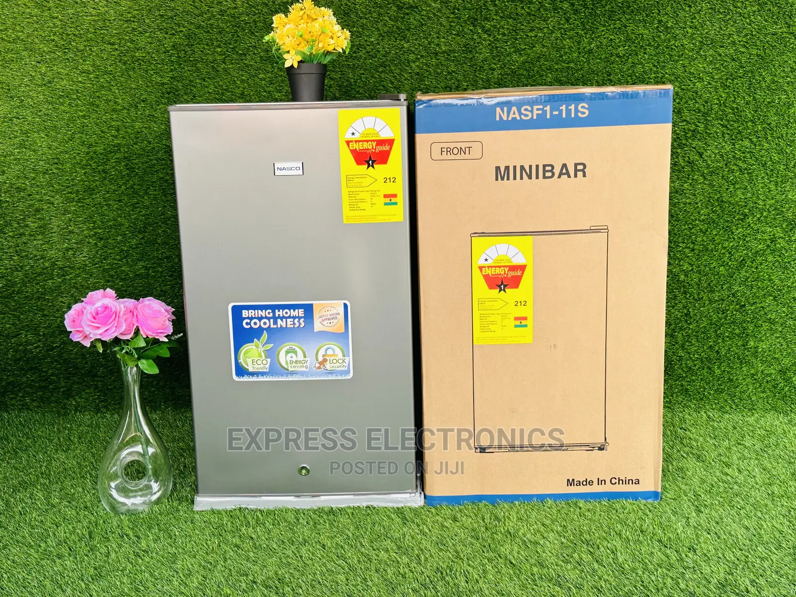 Nasco 80L Tabletop Fridge Grey Perfect Size for Cabinet