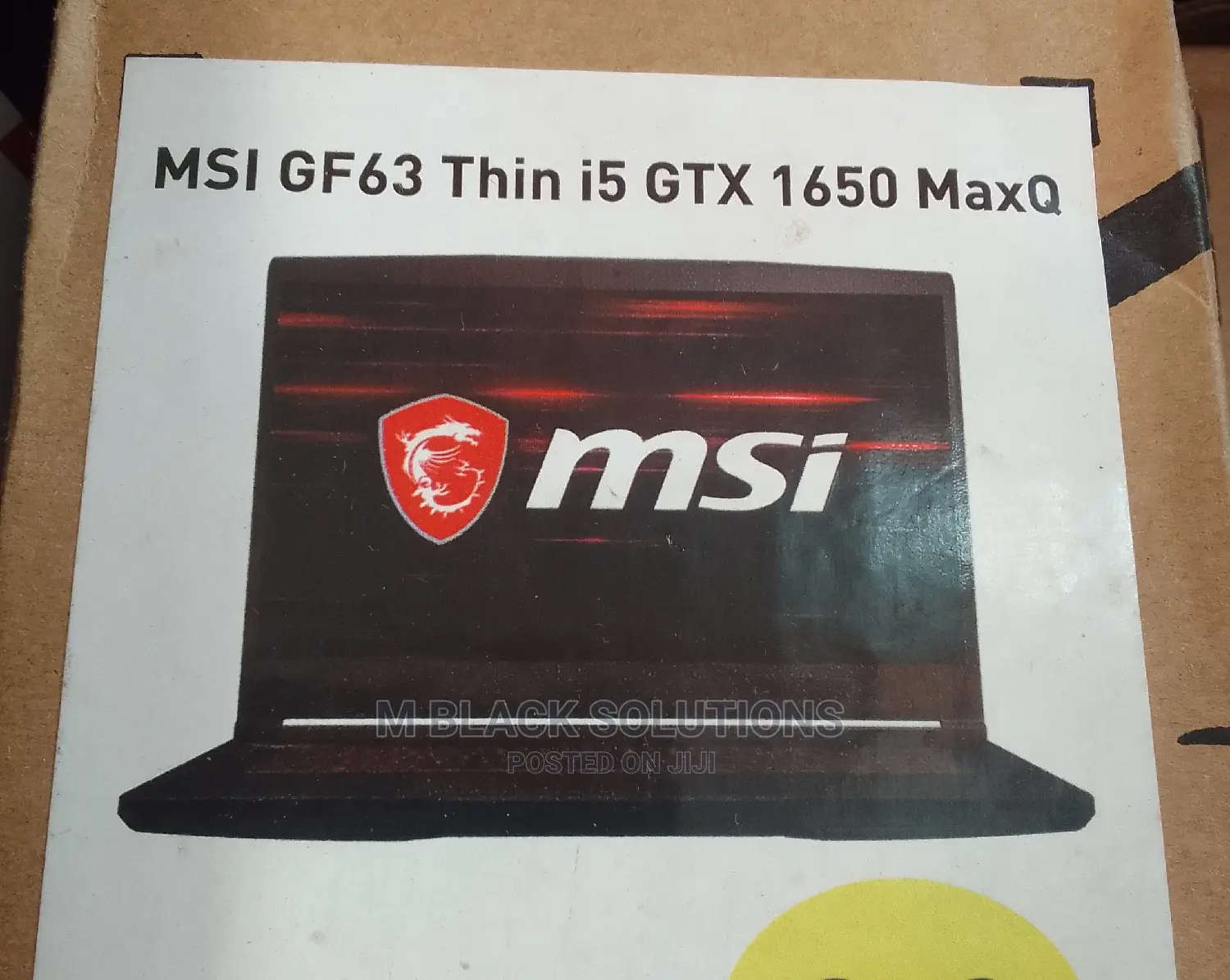 New Laptop MSI GF63 8GB Intel Core I5 SSD 128GB