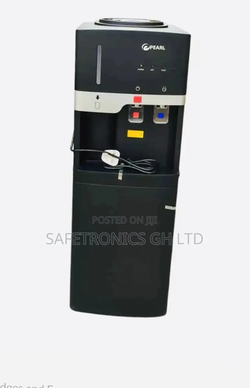 Pearl Water Dispenser With Fridge – Black PWD-1117FBL