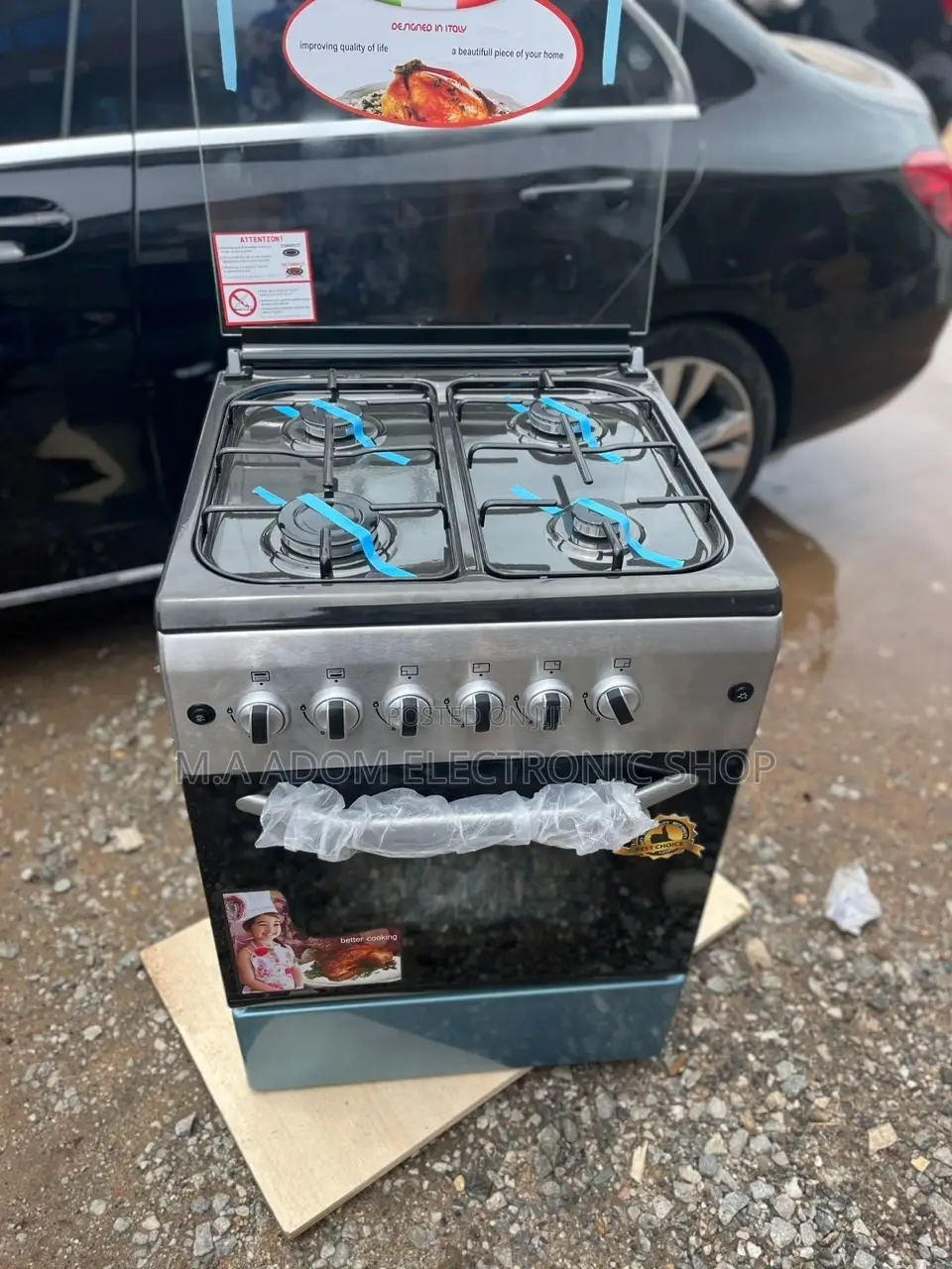 Fresh Volcano 4burner Gas Cooker 60x60