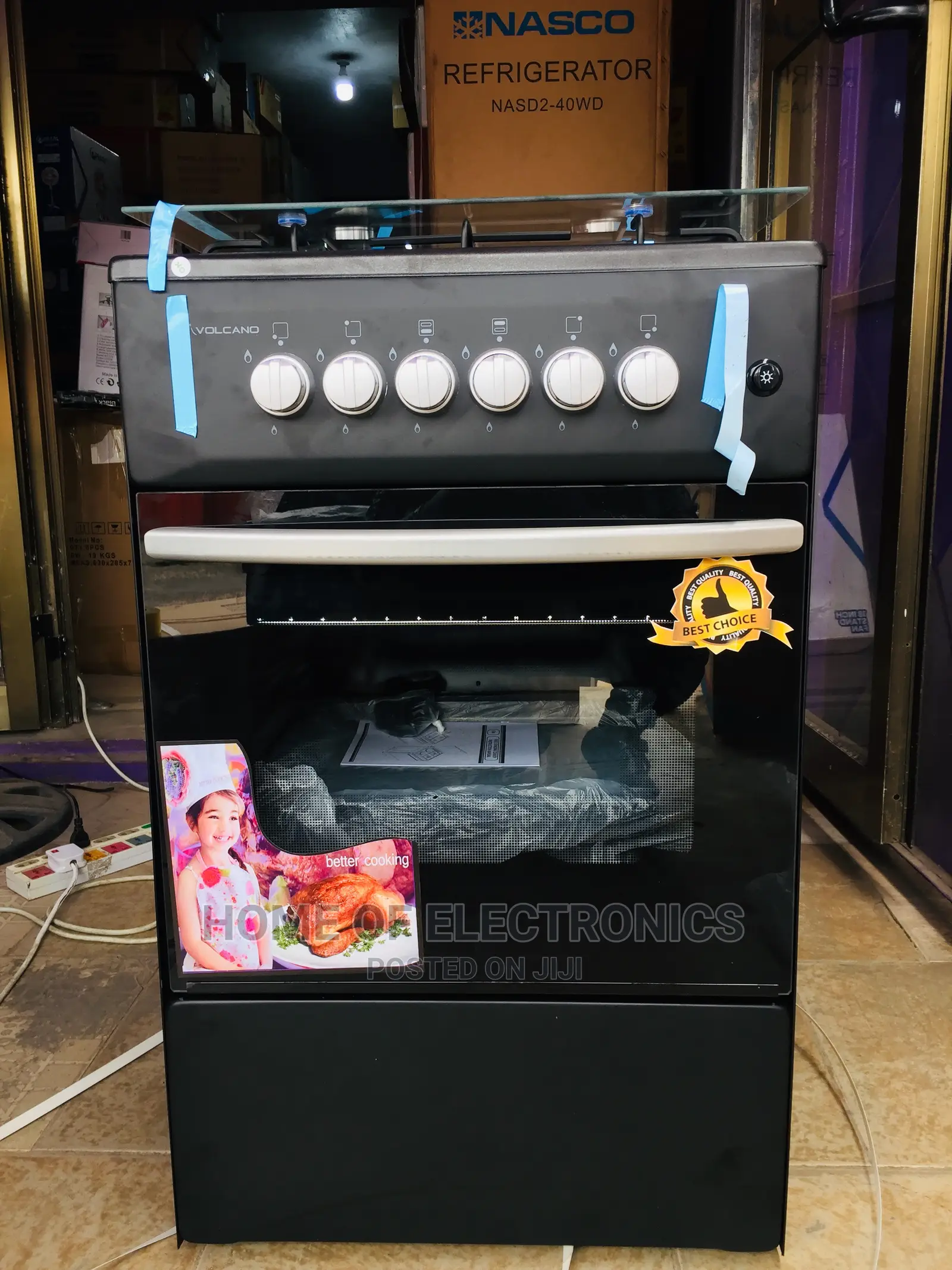 Faster Cooking Volcano 4 Burner All Gas Cooker(Oven Grill
