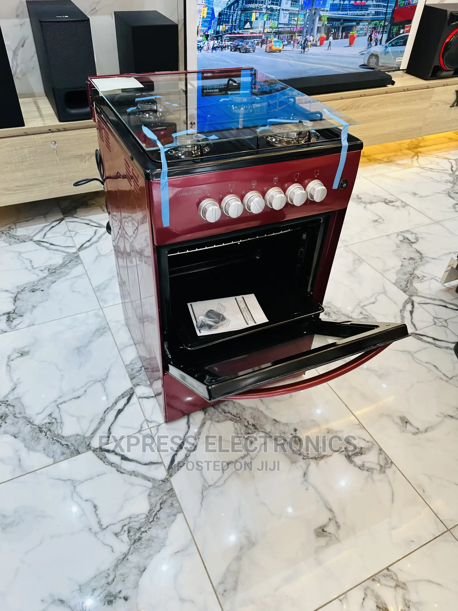 Shining Red Classic 50/50 4b Oven Stove Cooker Gas