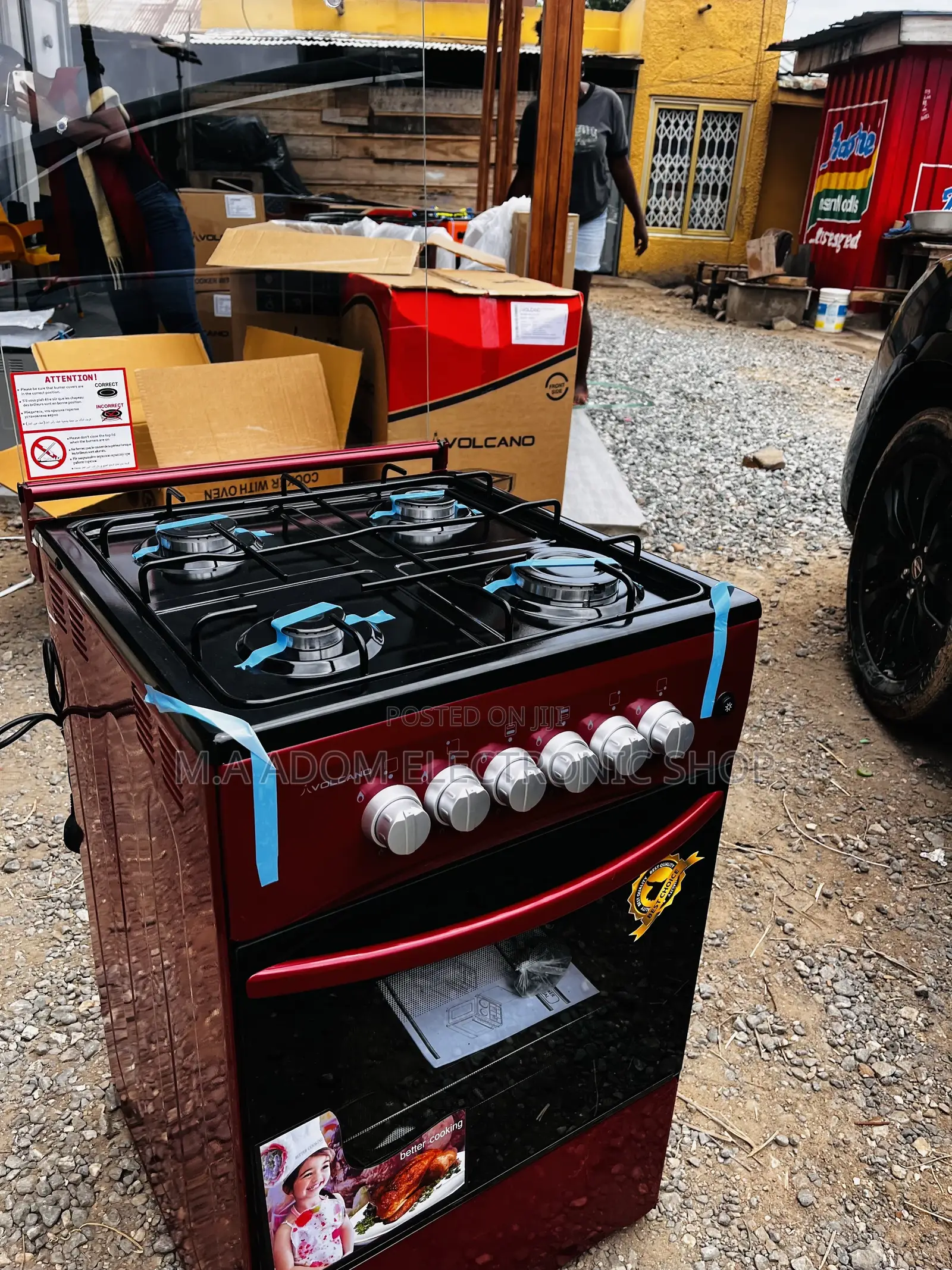 Volcano Spacious Oven 4 Burner Gas Cooker