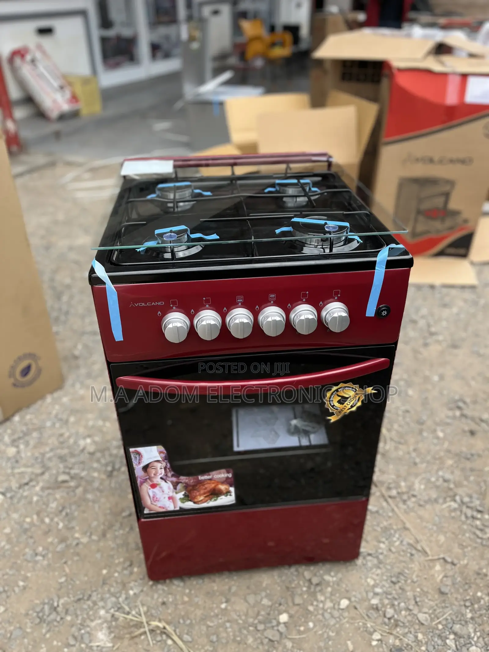 Volcano Gas Cooker With Oven Grill 50x50